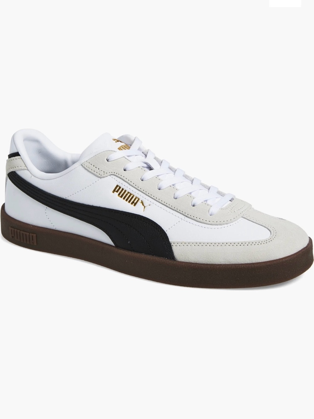 Puma Sneakers - White with black stripe and gum sole - Women’s size 7